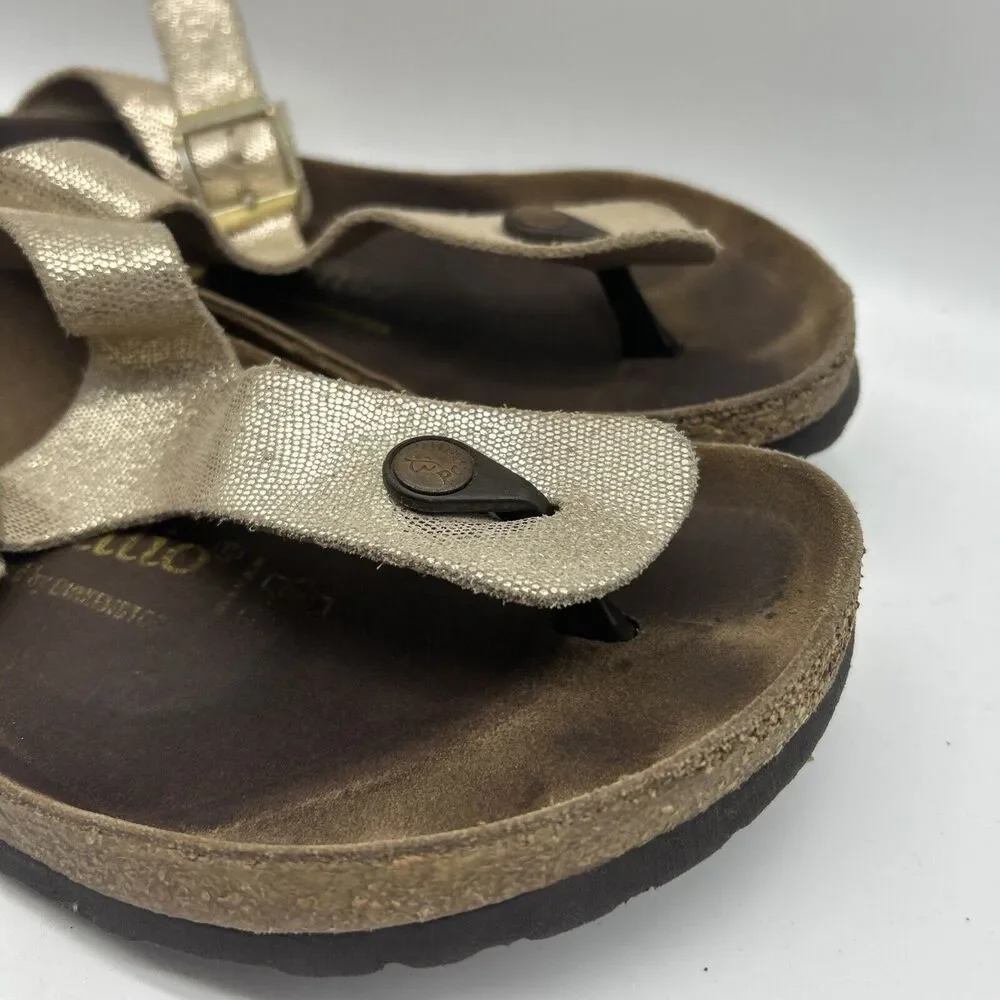 Birkenstock Sandals Womens 41 Papillion Gizeh Glitter Flip Flops‎